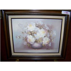 Irene Cox Oil on canvas painting framed 21.5 X 22 Image 12T x 16W