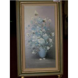 Oil on canvas Painting signed Rossy Framed 17.5 X 29.5