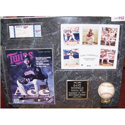 DAVE WINFIELD FRAMED HALL OF FAME MEMORABILIA DISPLAY