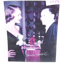 Lauren Bacall Signed Picture w/ Frank Sinatra.