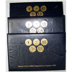 (3x$) RARE 1984 OLYMPIC TRANSIT COIN COLLECTIONS.