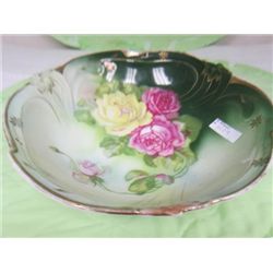 Hand painted bowl with roses