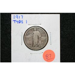 1917 Standing Liberty quarter, Type I