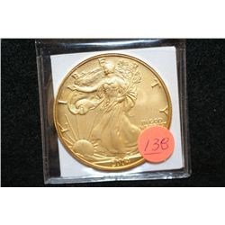 2004 Silver Eagle $1, CLAD gold
