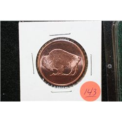 2011 Buffalo Copper Round, .999 fine 1/4 oz.