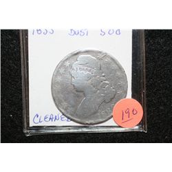 1833 Liberty Bust half dollar, cleaned