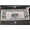Image 1 : 1901 United States Note $10 Lrg Buffalo, Red Seal, #E31319260 in display case