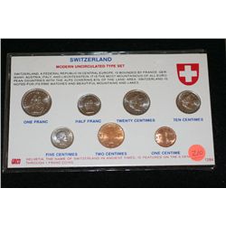 1968 Switzerland Modern Type Coin set, UNC