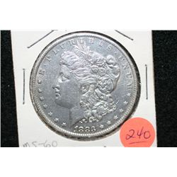 1883-O Silver Morgan $1, MS60