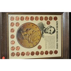 Framed Lincoln Memorial Coinage