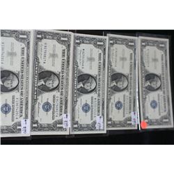 1957-A US Silver Certificate $1, Blue Seal, #N74421320A, 1957-B US Silver Certificate $1, Blue Seal,