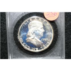1957 Ben Franklin half dollar, ACG graded PR68 DCAM