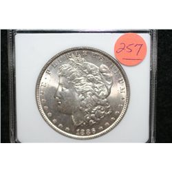 1886 Silver Morgan $1, HGS graded MS63