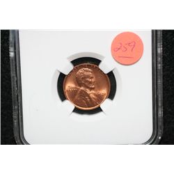 1948 Wheat Back penny, NGC graded MS65 RD