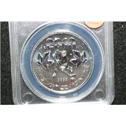 2010 Canada $5 Olympic Silver Maple Leaf, ANACS graded MS70