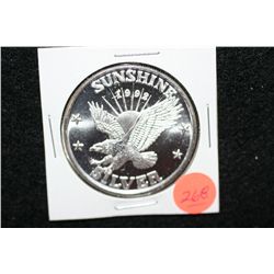 1992 Sunshine Silver Mining, .999 fine 1 oz.