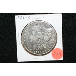 1921-S Silver Morgan $1