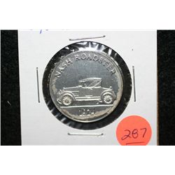 1924 Nash Roadster collectible car round, 5 gram .925