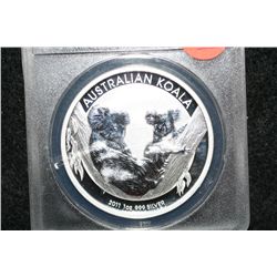 2011-P Australia $1 Koala, ANACS graded MS70 DCAM