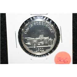 1922 Davis Fleetaway collectible car round, 5 gram .925