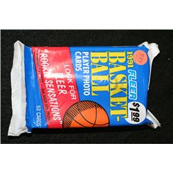 1991 FLEER Basketball Player Photo Cards, lot of 53, unopened