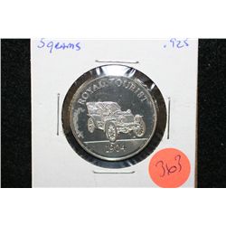 1904 Royal Tourist collectible car round, 5 gram .925