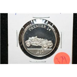 1907 Premier 24 collectible car round, 5 gram .925