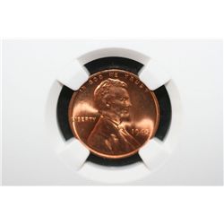 1945 Wheat Back penny, NGC graded MS65 RD
