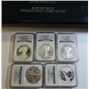 Image 1 : 2011 American Eagle 25th anniv 5 coin set