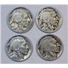 Image 1 : 4 strong date semi-key  Buffalo nickels GS bid = $74