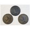 Image 1 : 1838 & 1842  F/VF - 1848 VF large pennys