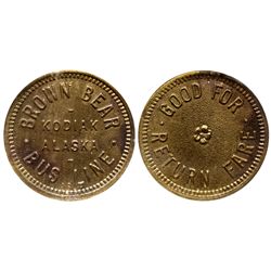 AK - Kodiak,- Brown Bear Bus Line Token