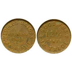 AZ - Bouse,Paz County - c1909-1911 - People's Saloon Token