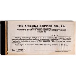 AZ - Clifton,Arizona Copper Co. Ltd., Coupon Book