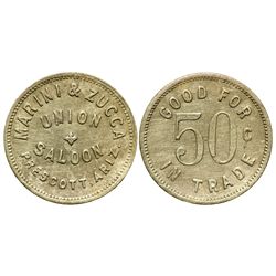 AZ - Prescott,Yavapai County - Union Saloon Token (50c)
