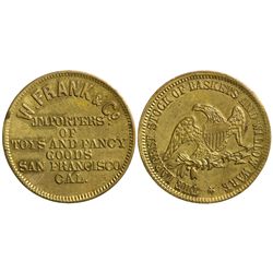 CA - San Francisco,W. Frank & Co. Token