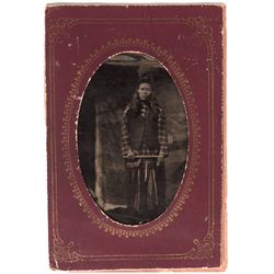 Dakota South - 1865 - Native American Man Ferrotype