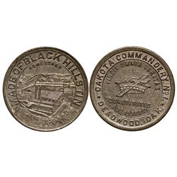 Dakota South - Deadwood,Lawrence County - 1880 - South Dakota Black Hills Tin Token