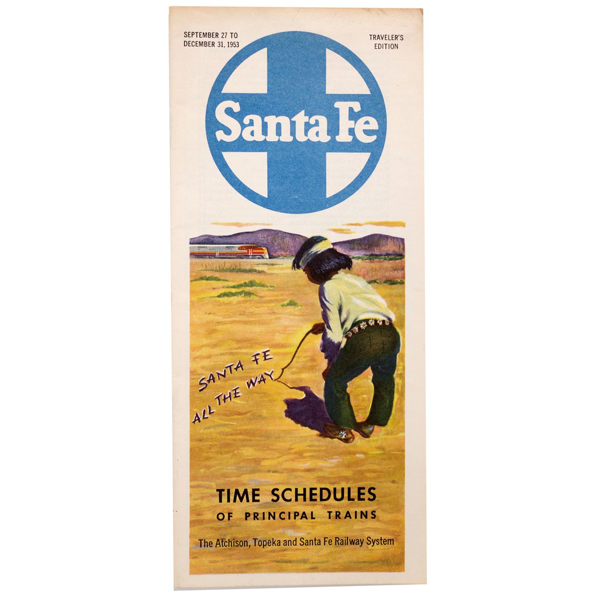 NM Santa Fe,1953 Santa Fe Train Schedules Booklet