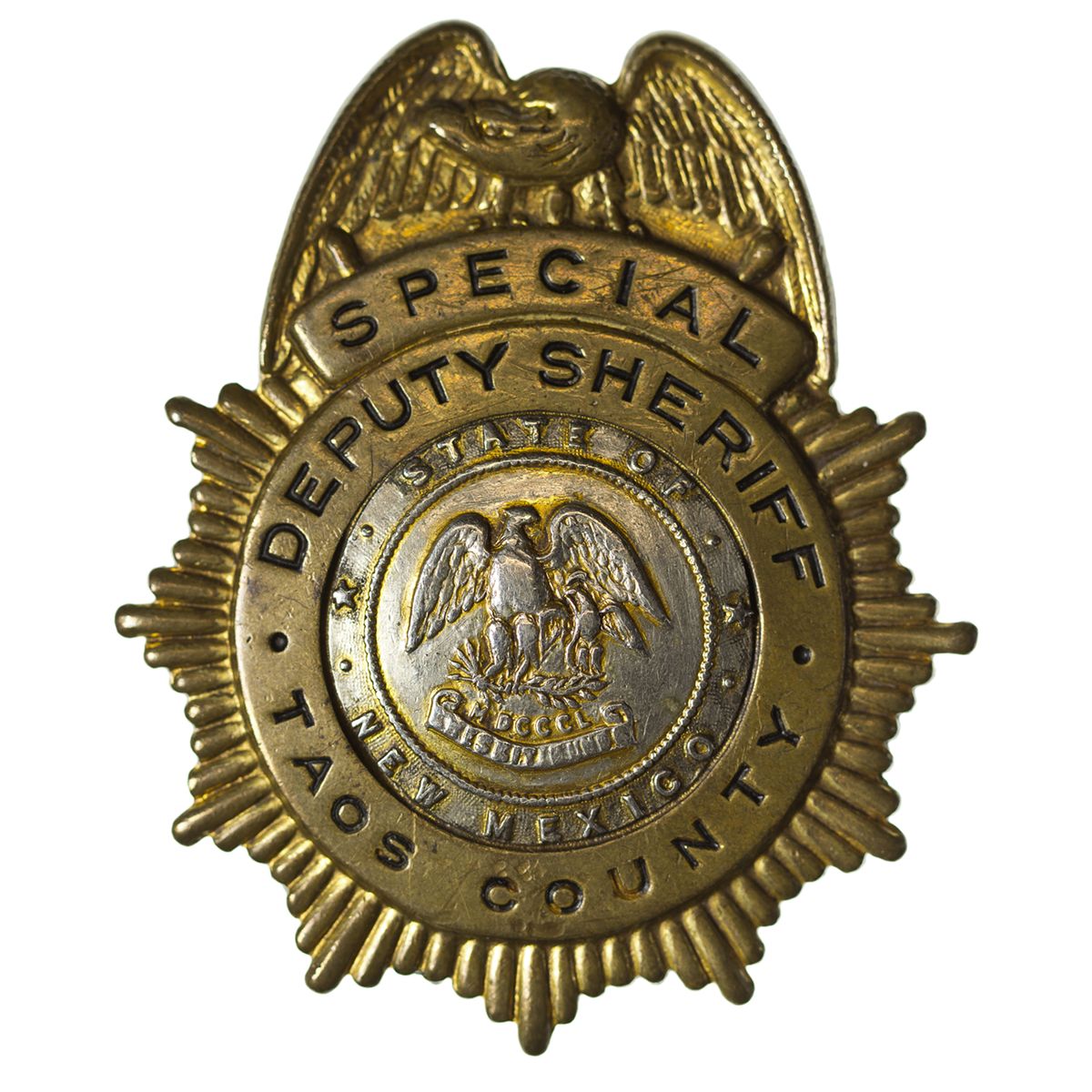 NM Taos County 1930s Flores Eloy Special Deputy Sheriff Badge