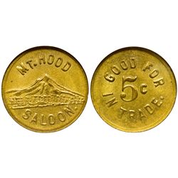 OR - The Dalles,Wasco County - c1910-1915 - Mt. Hood Saloon Token