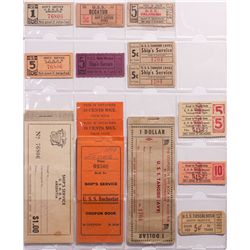 1899 - US Navy Ships' Service Tickets