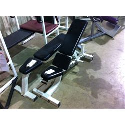 WHITE LIFE FITNESS ADJUSTABLE WEIGHT BENCH