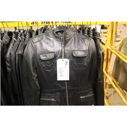 URCHIN MOTORCYCLE STYLE BLACK LEATHER JACKET SIZE