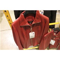 ACTON RED LEATHER JACKET SIZE 12