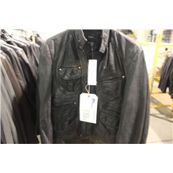 IDENTIFY WASHED LAMB BLACK LEATHER JACKET SIZE 4