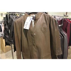 IDENTIFY PURE TAN LEATHER JACKET SIZE 14