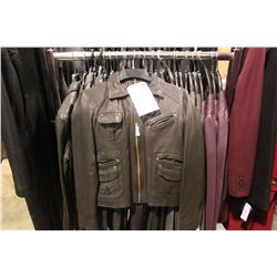 IDENTIFY ANTIK BROWN  LEATHER JACKET SIZE 6