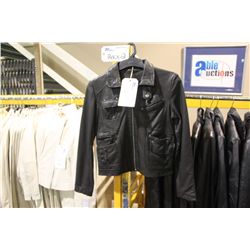 IDENTIFY ANTIK BLACK LEATHER JACKET SIZE 8