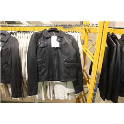 IDENTIFY ANTIK CHARCOAL LEATHER JACKET SIZE 12